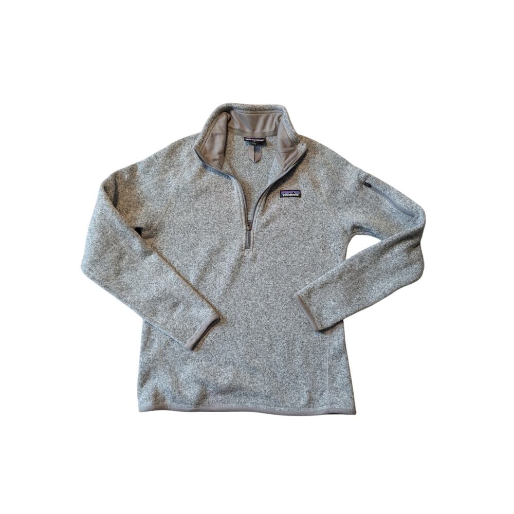 Patagonia Women’s Pullover Sweater Size Medium Gray Better Sweater Quarter Zip